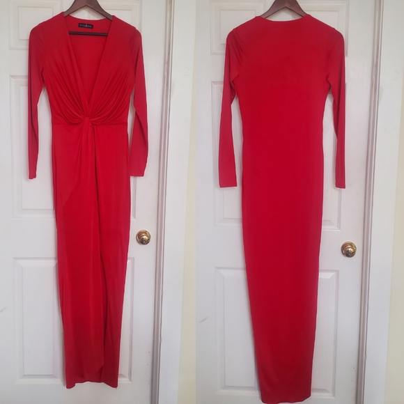 Guess by Marciano Red Twist Jersey Gown - Picture 3 of 5